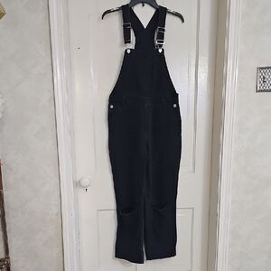 Pink Lily Women's Black Denim Overalls